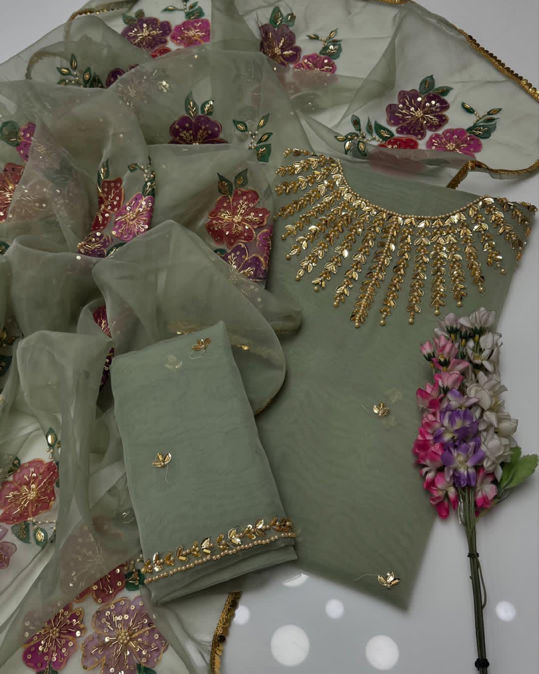 3PC Un-Sticth Sun Gala Hand-Made