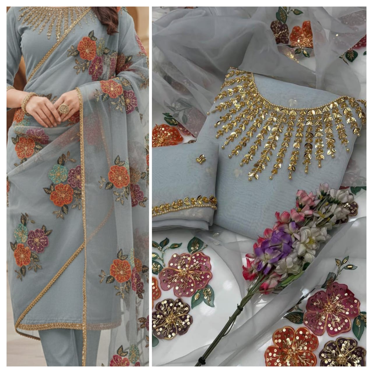 3PC Un-Sticth Sun Gala Hand-Made