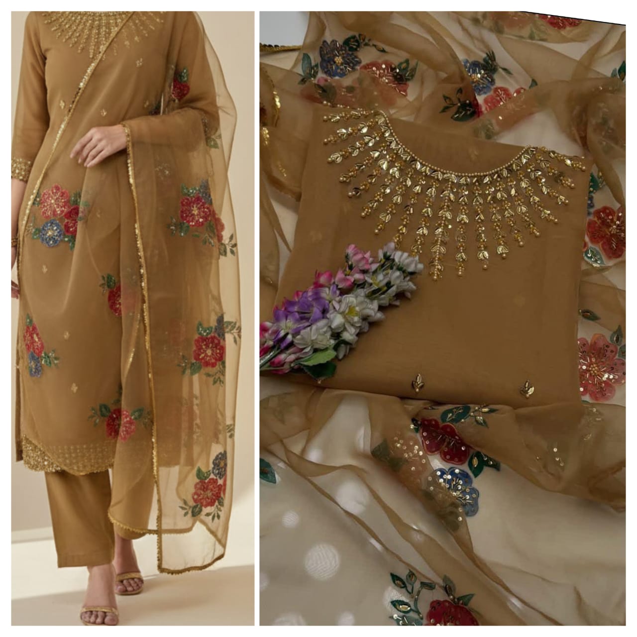 3PC Un-Sticth Sun Gala Hand-Made