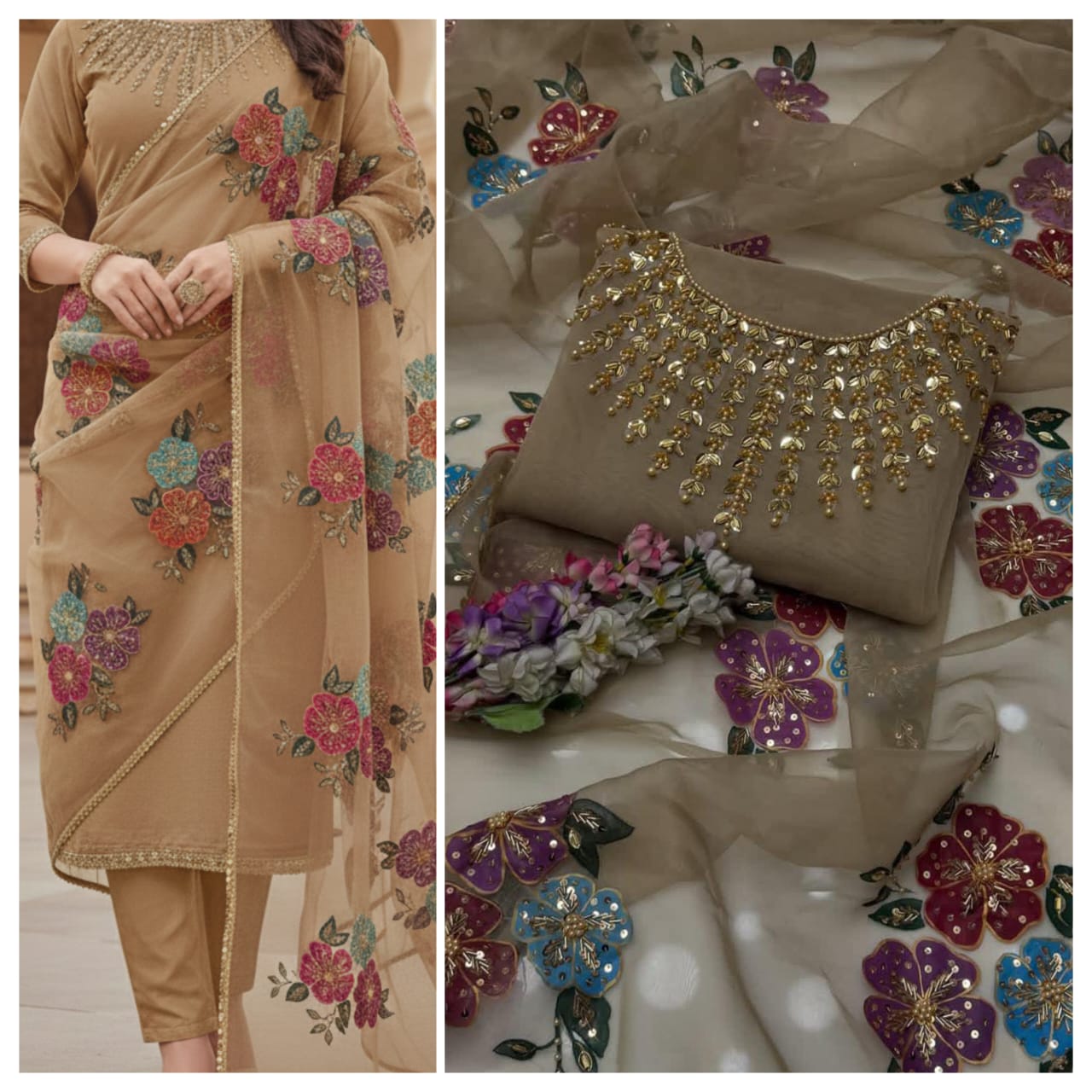 3PC Un-Sticth Sun Gala Hand-Made