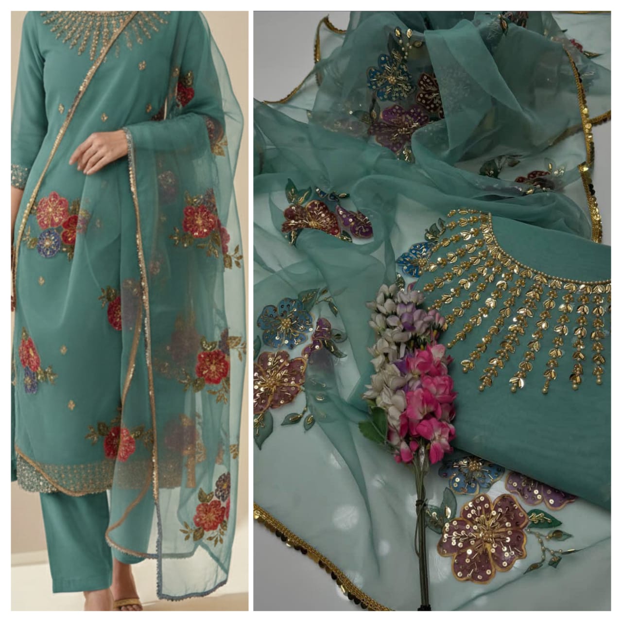 3PC Un-Sticth Sun Gala Hand-Made