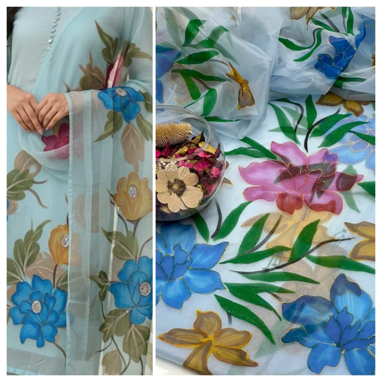 3PC 3D Un-Sticth Hand Made Paint